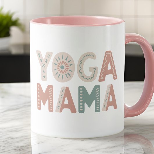 Yoga Mama Boho Pastel Classique Café Mug