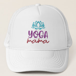 Yoga Mama Citaat Lotus Bloem Trucker Pet