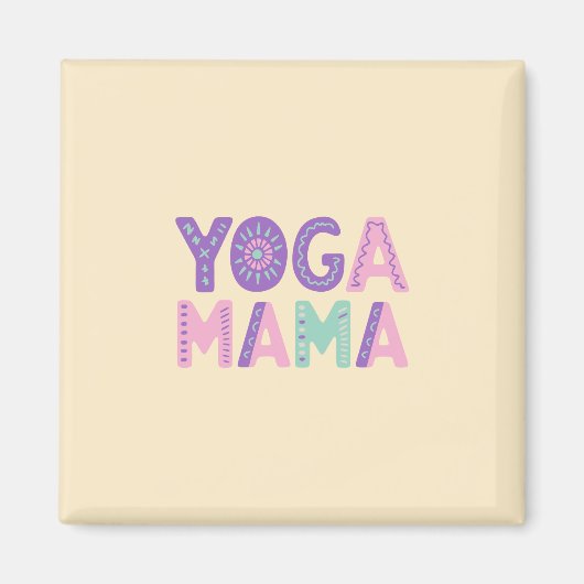 Yoga Mama Pastel Magnet de devis (Devant)