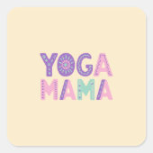 Yoga Mama Schattigee Pastel Sticker (Voorkant)