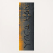 Yoga Man Geel Blauw Grijs Rustig Yogamat (Voorkant)