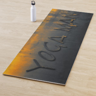 Yoga Man Geel Blauw Grijs Rustig Yogamat