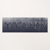 Yoga Man Navy Blue Grey Rustic Yogamat (Voorkant (horizontaal))