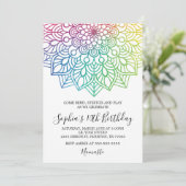 Yoga Mandala Invitation d'anniversaire (Debout devant)