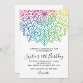 Yoga Mandala Invitation d'anniversaire (Devant / Derrière)