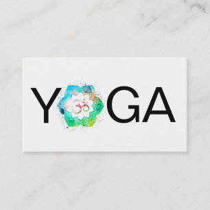 ** Yoga Mandala Lotus Leraar Instructeur Om Aum Visitekaartje