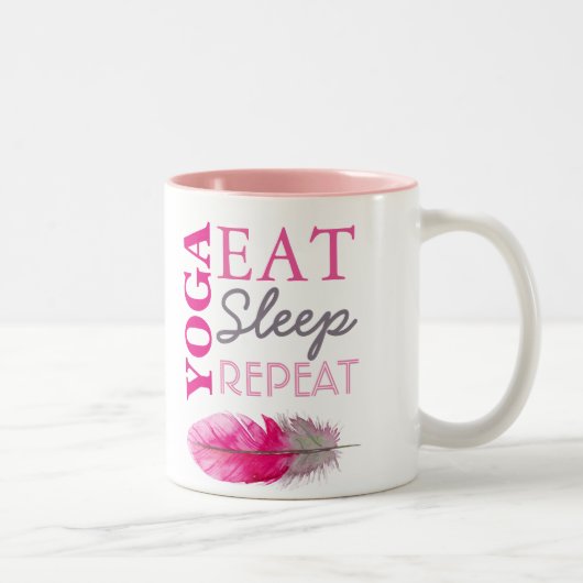 Yoga, Manger, Dormir, Répéter La Mug De Café, (Droit)