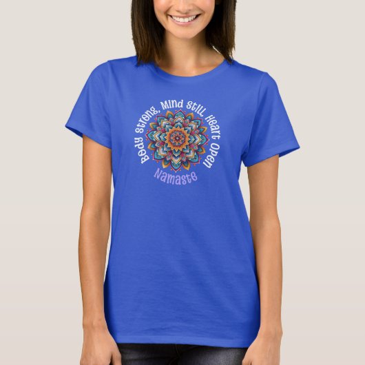 Yoga Mantra Mandala Design T-shirt (Voorkant)