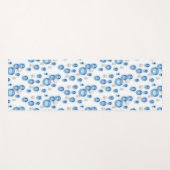 Yoga Mat - Bubbles in blauw en wit (Voorkant (horizontaal))