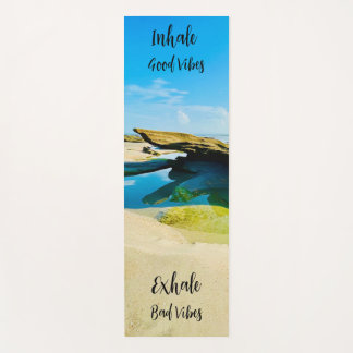 Yoga mat Goede Vibes kustlijn strand mat