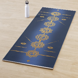 Yoga mat guide 7 Chakras gouden design