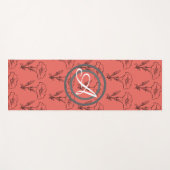 YOGA MAT HAPPY SEED FLOWER MET MONOGRAM (Voorkant (horizontaal))
