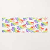 Yoga Mat met een levendige regenboog ananas (Voorkant (horizontaal))