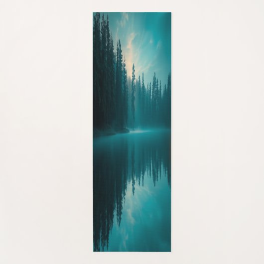 Yoga Mat Met Misty Lake (Voorkant)