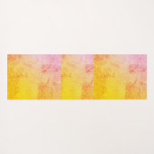 Yoga Mat met roze achtergrond en gele stengels (Achterkant (horizontaal))