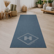 Yoga Mat | Modern Geometrisch Initiaal Monogram