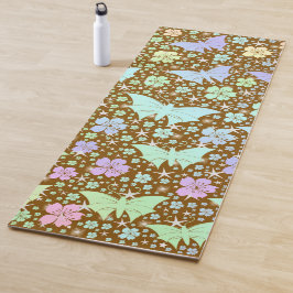 Yoga, mat, patroon, kleurrijk, sport, spel, goud, yogamat