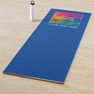 Yoga Mats Jouw tekst Foto here Sjabloon Deep Blue Yogamat