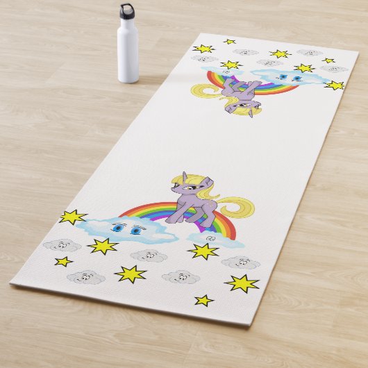 Yoga Mats Yoga Pony Regenboog Happy Clouds Sterren Yogamat (In situ)