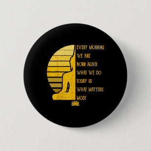 Yoga Meditatie Boeddha Cadeau Yoga Leraar Ronde Button 5,7 Cm