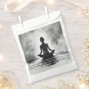 Yoga Meditatie Instructeur Lotus Houden Inkt Schil Bedankzakje