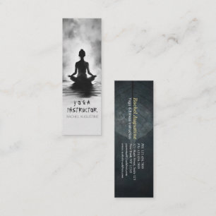 Yoga Meditatie Instructeur Lotus Houden Inkt Schil Mini Visitekaartje