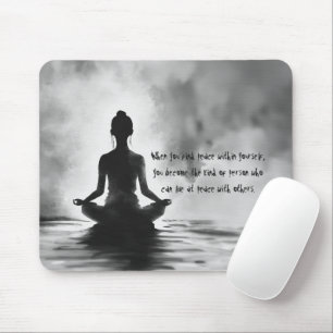 Yoga Meditatie Instructeur Lotus Houden Inkt Schil Muismat