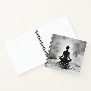 Yoga Meditatie Instructeur Lotus Houden Inkt Schil Notitieboek
