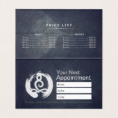 Yoga Meditatie Instructeur Lotus Pose Brush Stroke Visitekaartjes (Binnenkant ongevouwen)