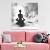 Yoga Meditatie Instructeur Lotus Pose Inkt Schilde Canvas Afdruk (Insitu (Woonkamer))