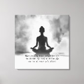 Yoga Meditatie Instructeur Lotus Pose Inkt Schilde Canvas Afdruk (Voorkant)