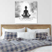 Yoga Meditatie Instructeur Lotus Pose Inkt Schilde Canvas Afdruk (Insitu (Slaapkamer))