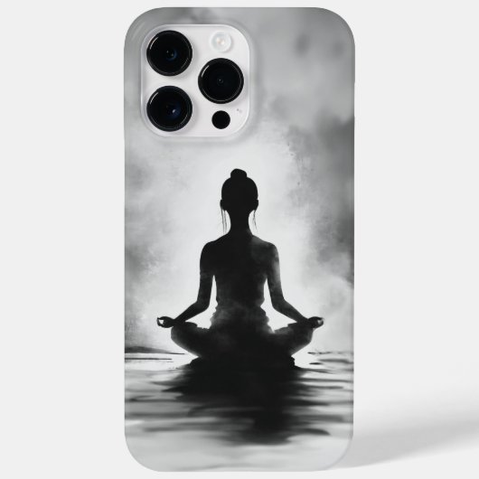 Yoga Meditatie Instructeur Lotus Pose Inkt Schilde Case-Mate iPhone Case (Achterkant)