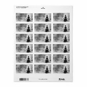 Yoga Meditatie Instructeur Lotus Pose Inkt Schilde Etiket (Full Sheet)