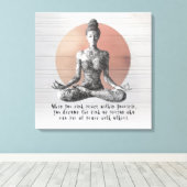 Yoga Meditatie Instructeur Reiki Master Lotus Pose Canvas Afdruk (Insitu (Houten vloer))