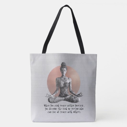 Yoga Meditatie Instructeur Reiki Master Lotus Pose Draagtas (Voorkant)