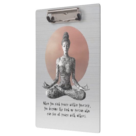 Yoga Meditatie Instructeur Reiki Master Lotus Pose Klembord (Links)