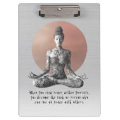 Yoga Meditatie Instructeur Reiki Master Lotus Pose Klembord (Voorkant)