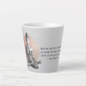 Yoga Meditatie Instructeur Reiki Master Lotus Pose Latte Mok (Voorkant)