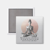 Yoga Meditatie Instructeur Reiki Master Lotus Pose Magneet (Voorkant / Achterkant)