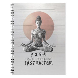 Yoga Meditatie Instructeur Reiki Master Lotus Pose Notitieboek