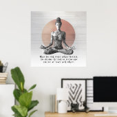 Yoga Meditatie Instructeur Reiki Master Lotus Pose Poster (Thuiskantoor)