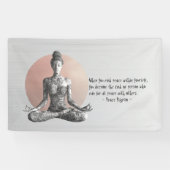 Yoga Meditatie Instructeur Reiki Master Lotus Pose Spandoek (Horizontaal)