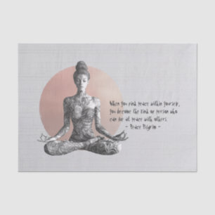 Yoga Meditatie Instructeur Reiki Master Lotus Pose Tissuepapier