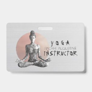 Yoga Meditatie Instructeur Reiki Meester Lotusposi Badge