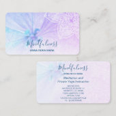 *~* Yoga Meditatie Mandala Reiki Floral Glitter Visitekaartje (Voorkant / Achterkant)