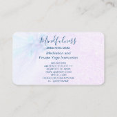 *~* Yoga Meditatie Mandala Reiki Floral Glitter Visitekaartje (Achterkant)