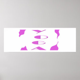 Yoga meditatie relaxatie bleek paars witte yoga poster