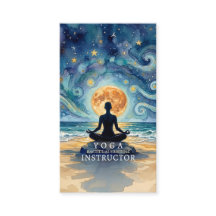 Yoga-meditatie sterrennacht lucht maan oceaan stra