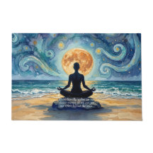 Yoga-meditatie sterrennacht maan oceaan citaat